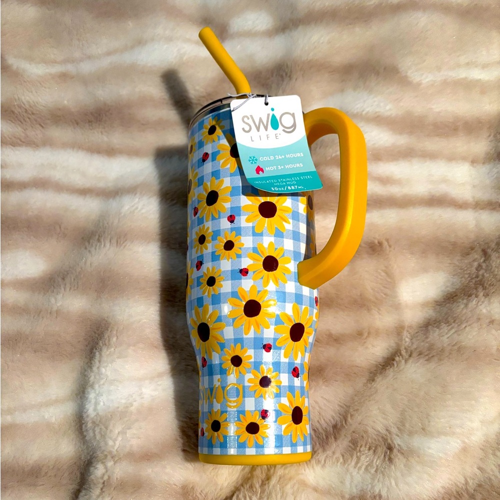 Swig Life 30 oz Sunflower Tumbler with Straw